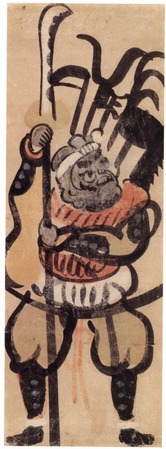 Benkei à la lance, peinture d’Ôtsu, XVIIIe s., ancienne collection Pierre Barboutau (1862-1916), The Minneapolis Institue of Arts.