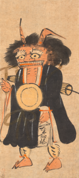 Le démon-moine, peinture d’Ôtsu, première moitié du XIXe s., coll. part.