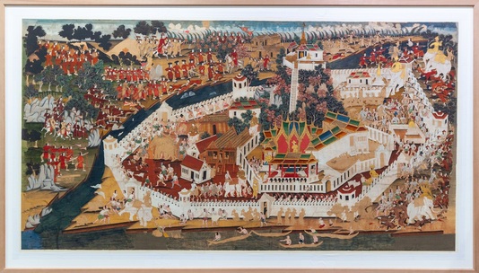 Antique fresco painting of Luang Prabang (Laos) presented to the public