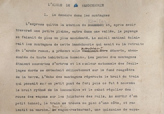 Épreuves annotées L'Aigle de Mandchourie (ARCH011-C-22e).