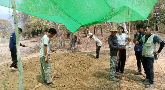 Préparation du terrassement – site de Houay Sa Houa 2 – mars 2026 (© Projet CHAMPA).