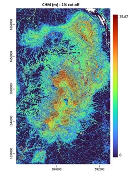 Canopee Height Model (© Projet CHAMPA).