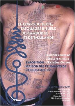 Poster exhibition "Le corps du texte. Ritual tattoos from Cambodia and Thailand"